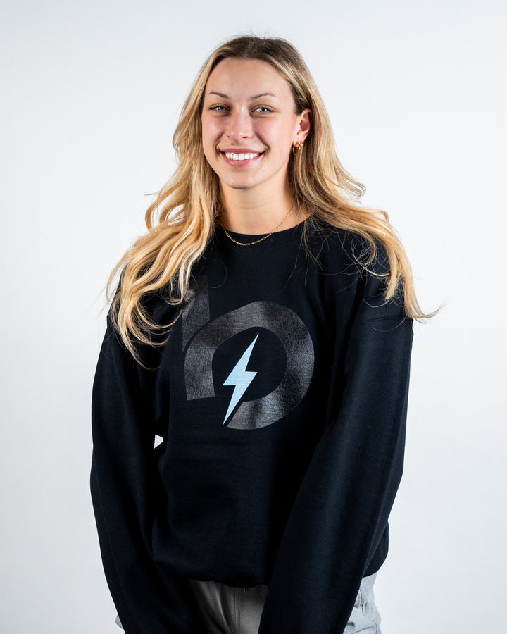 Marika wearing Bauer Outage crewneck