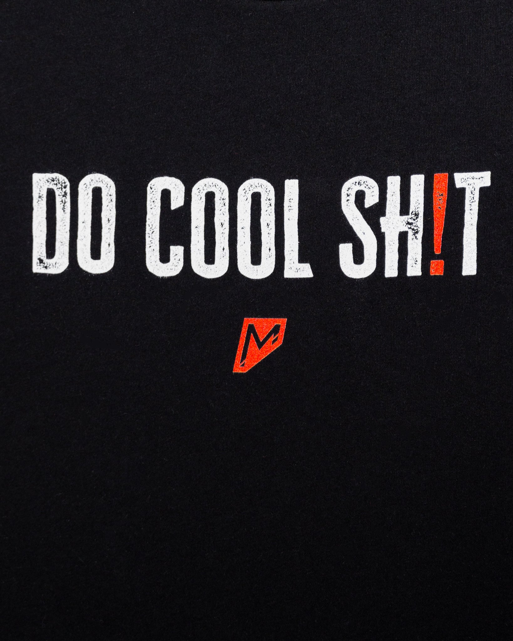 Momentum Apparel Do Cool Shit tee black print overhead 