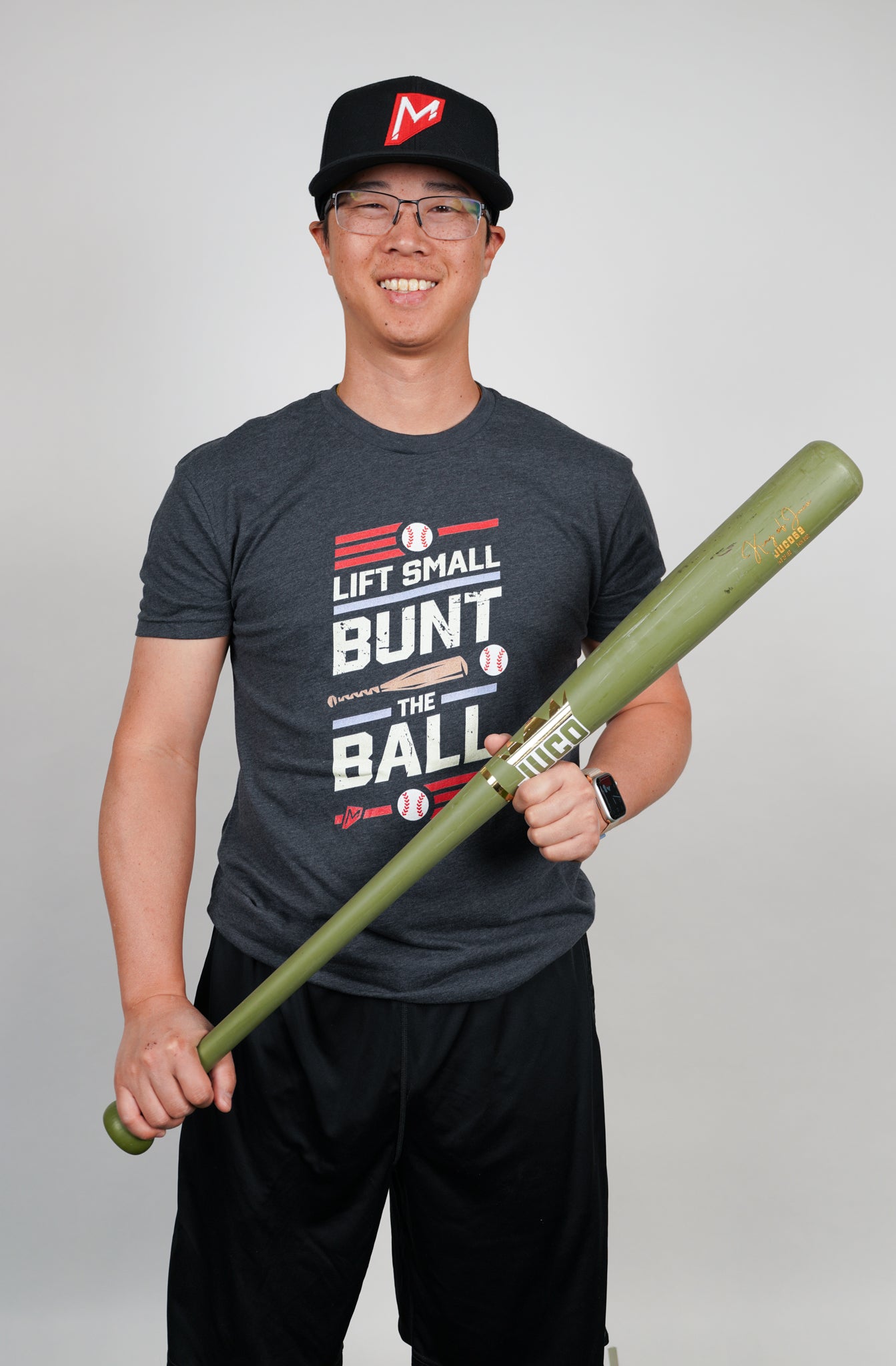 Lift Small, Bunt The Ball Stacked Tee