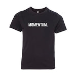 Momentum Premium Baseball Apparel Black Tee youth front