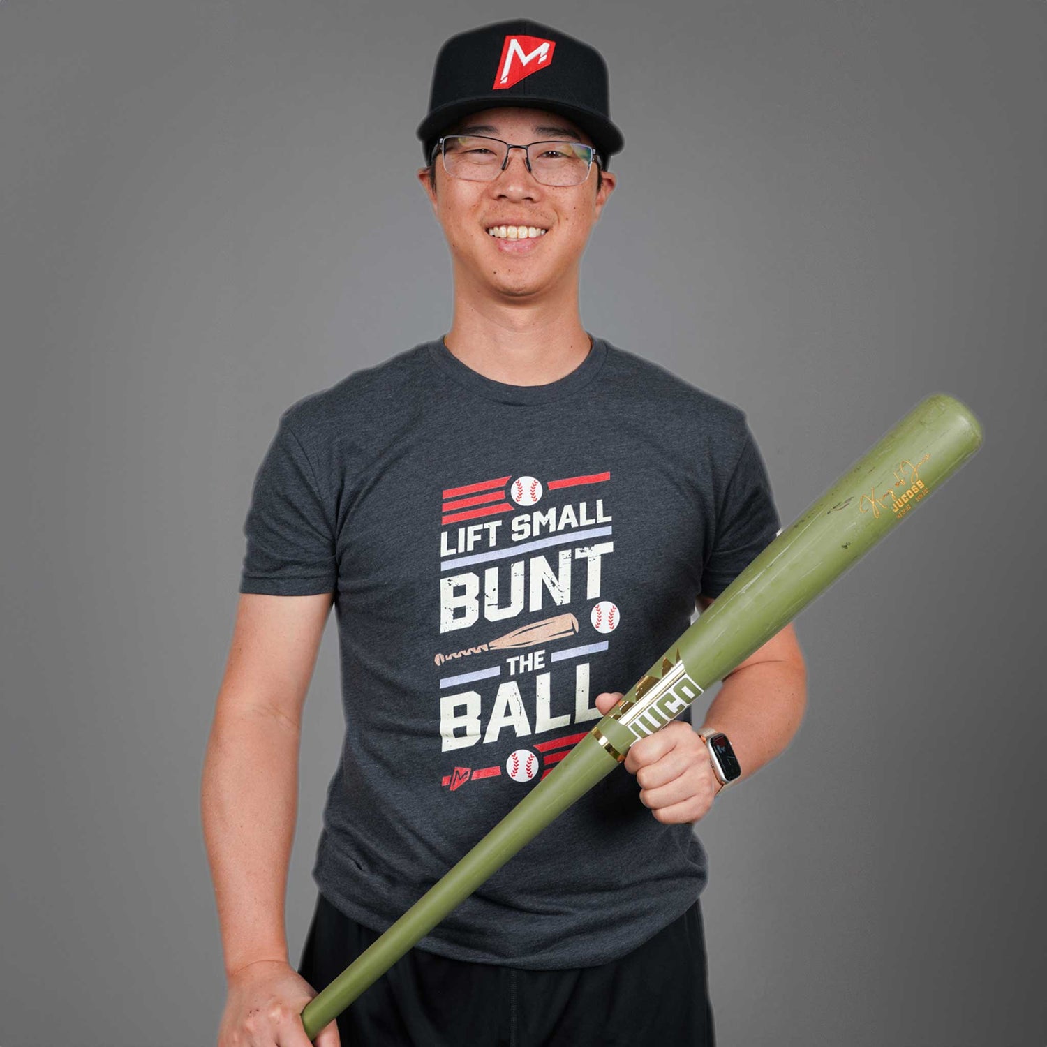 Lift Small, Bunt The Ball Stacked Tee