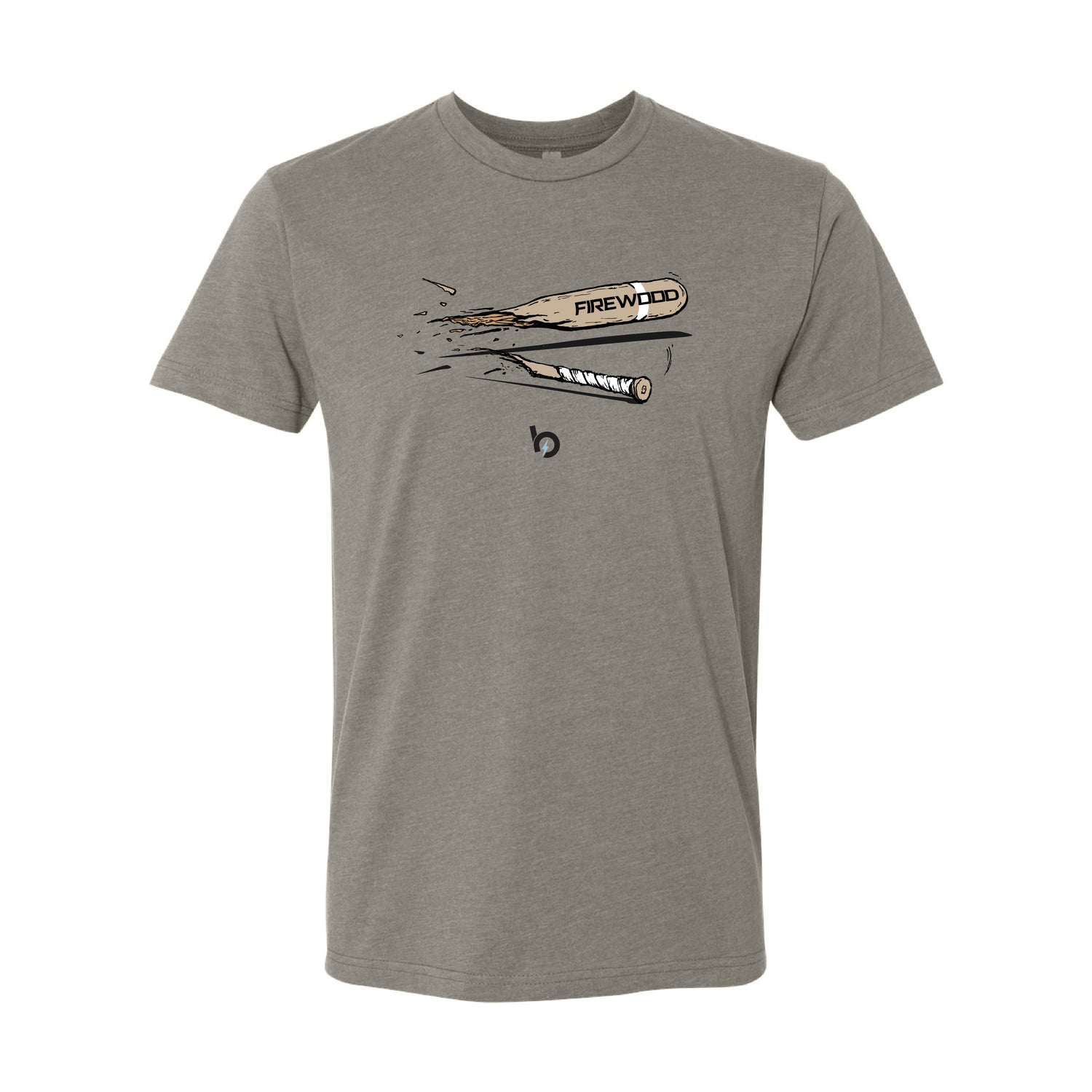Trevor Bauer Outage Firewood tee grey front adult